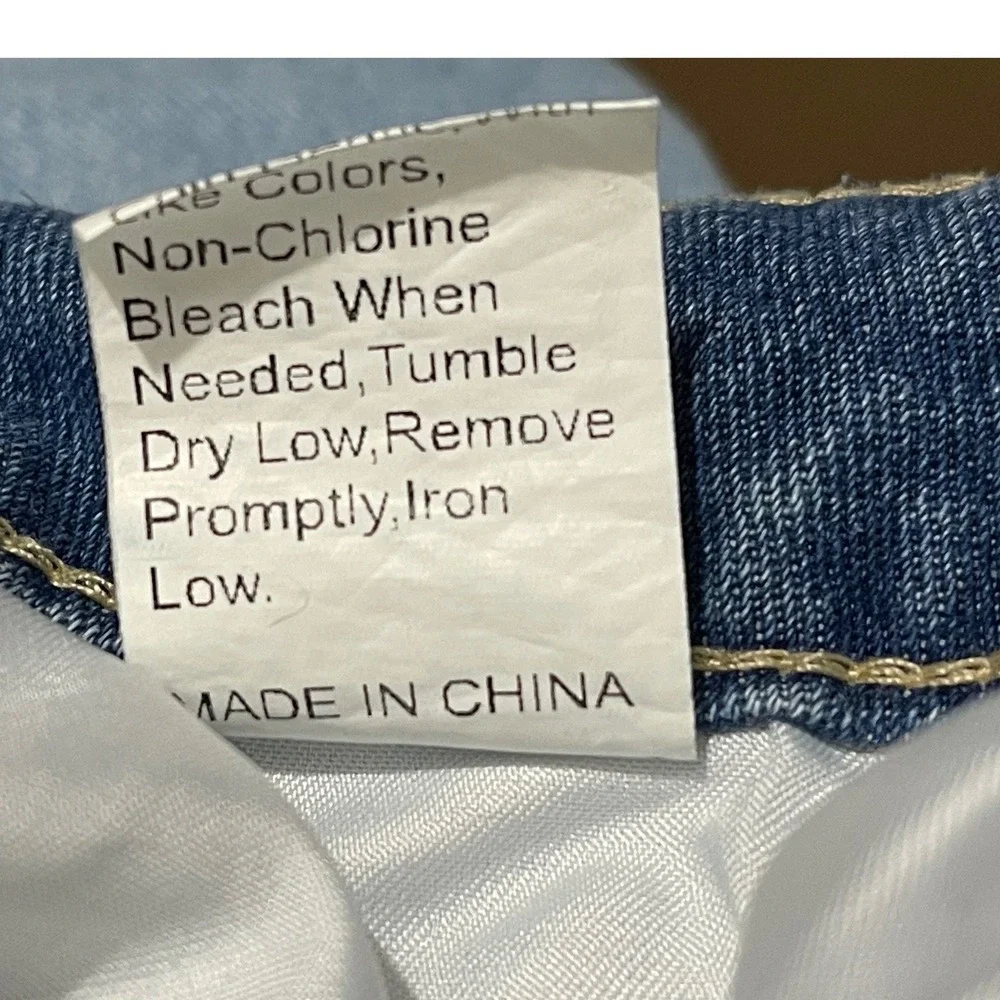 SHEIN Women's Patchwork Flare Jeans Light Wash Denim Size‎ M